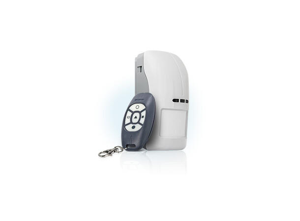 Utendørs PIR/MW detektor med antimask IP54, lysdetektor, med brakett